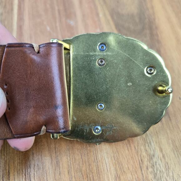 Lauren Ralph Lauren Women Large Vintage Logo Western Buckle Belt Statement Piece main image 8